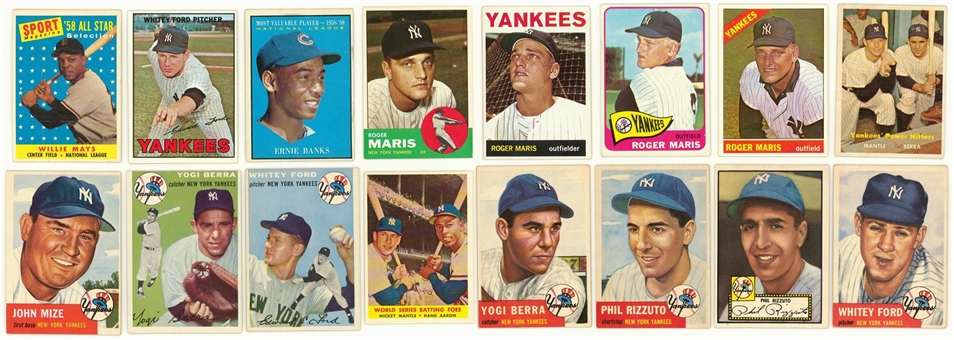 1950s-1975 Topps and Assorted Brands "Shoebox" Collection (625+) - Featuring Mostly New York Yankees Players!